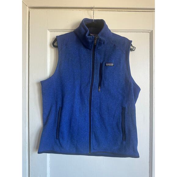 Patagonia Better Sweater Vest Men’s Large Blue Fleece Euc - Picture 1 of 7